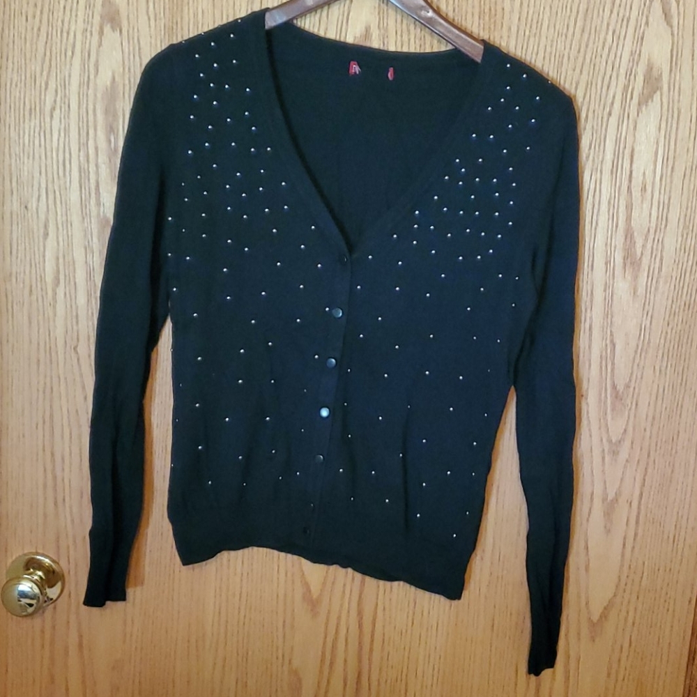 Merona Black & Gold Cardigan